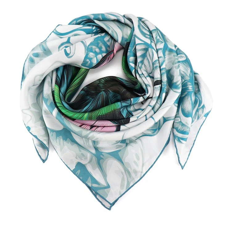 Blue Animal Print Scarf