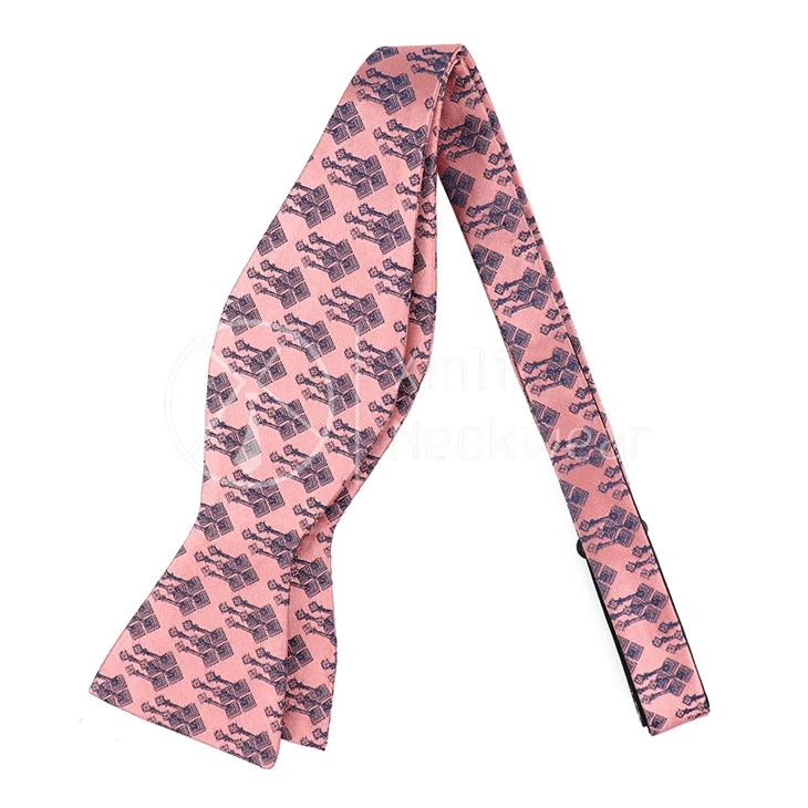 Pink Pattern Bow Tie